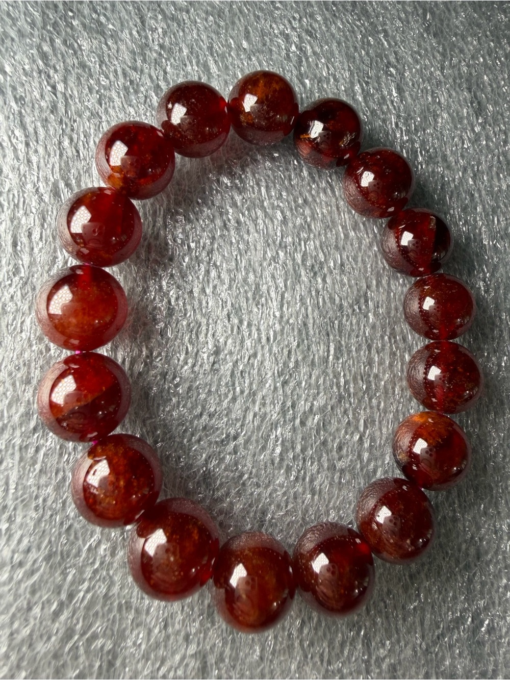 Breathtaking 11MM Garnet Natural Crystal Bracelet